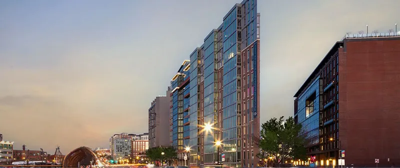 The Pinnacle at dusk, NoMa, Washington, D.C.